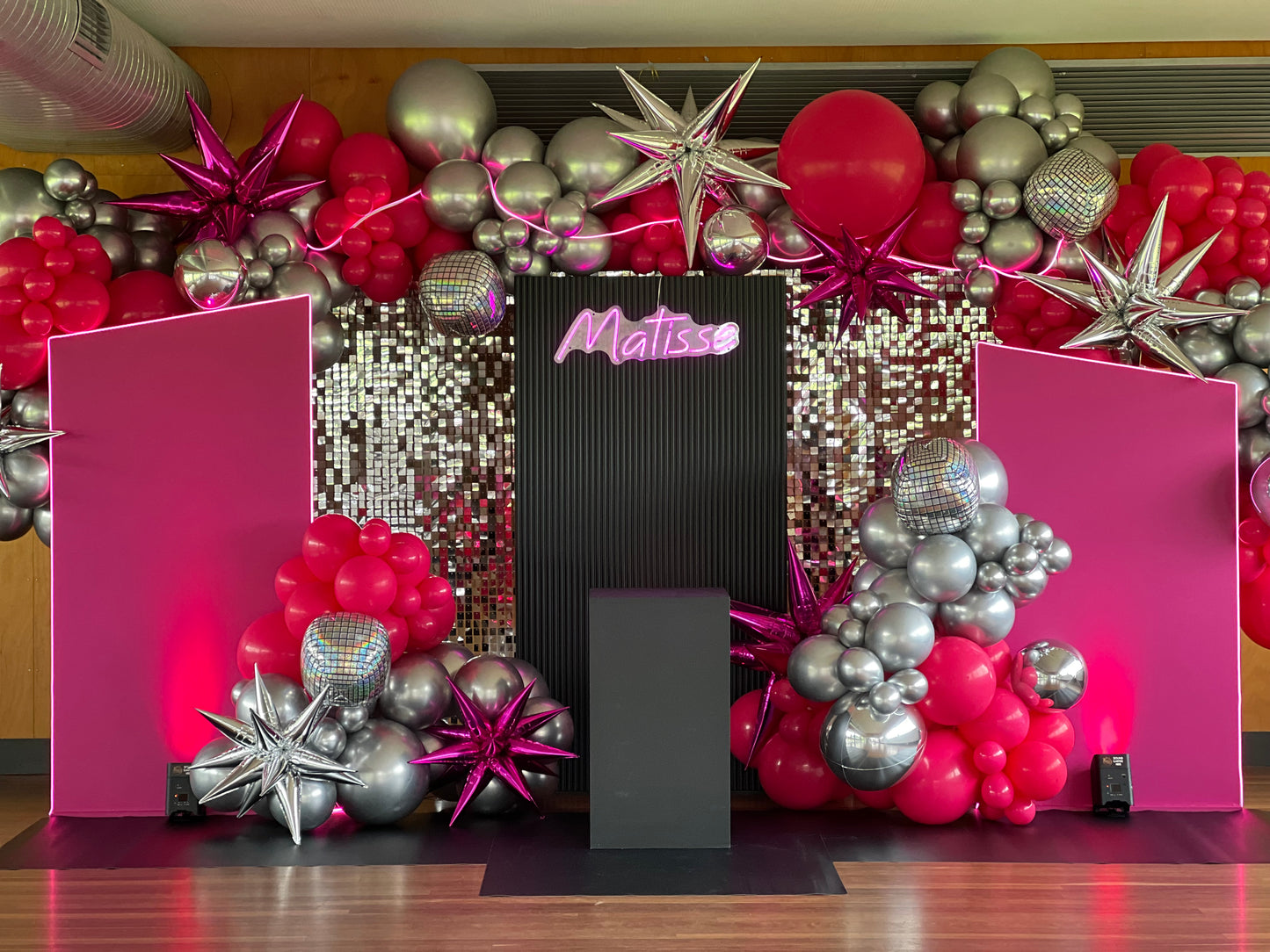 Disco Themes with Silver Shimmer Wall