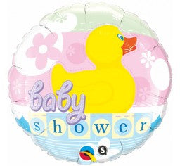 Baby Shower foil balloon and 9 helium balloon bouquet