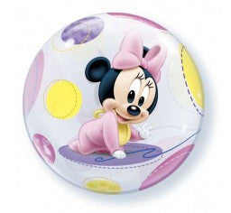 Minnie Baby bubble helium balloon bouquet