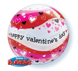 Valentine Bubble Helium Balloon bouquet