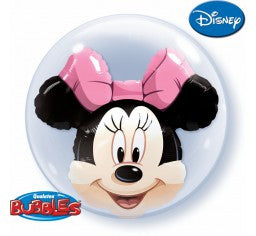 Minnie double bubble helium balloon bouquet
