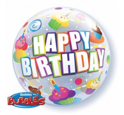 Happy Birthday Bubble and 9 helium bouquet