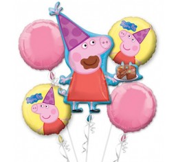 Peppa Pig foil shape helium bouquet