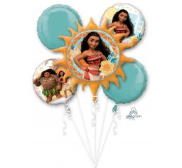 Moana foil shape helium bouquet