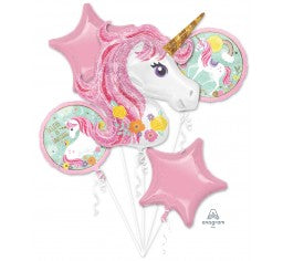 Unicorn foil shape helium bouquet