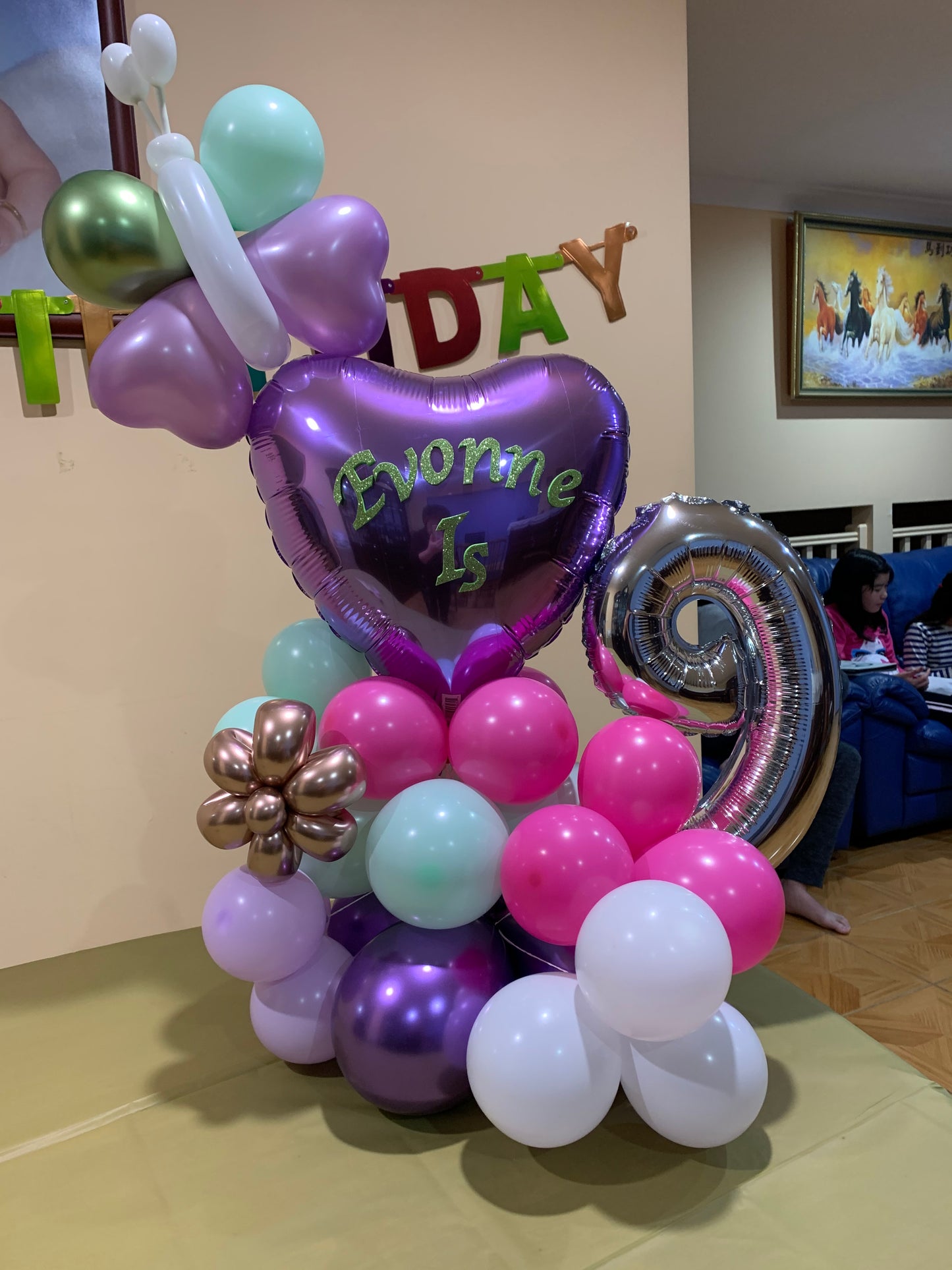 9th Birthday Table Centre Piece