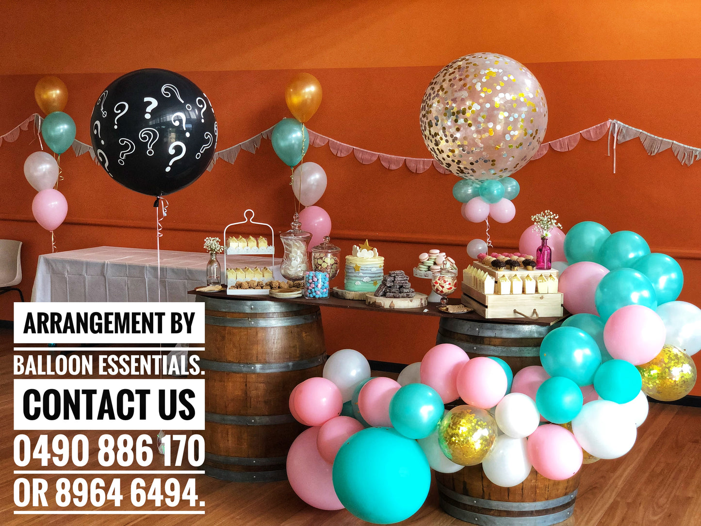 Baby Shower Gender Reveal Organic Balloon Table Garland