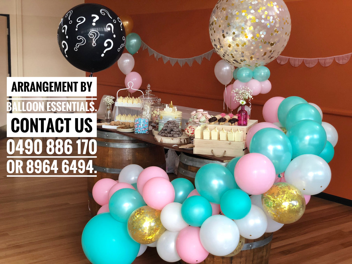 Baby Shower Gender Reveal Organic Balloon Table Garland