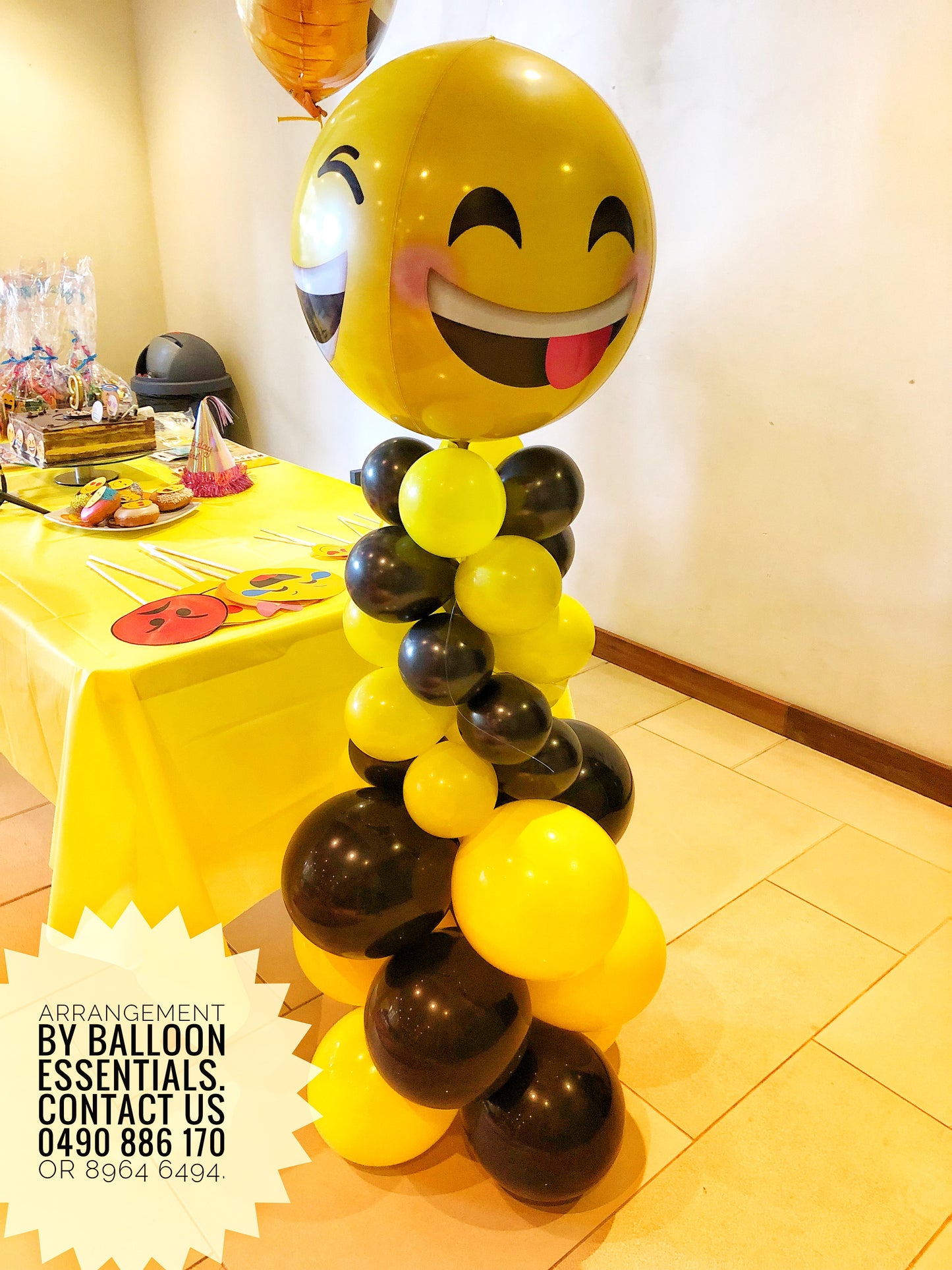 9th Birthday Party Emoji Arch