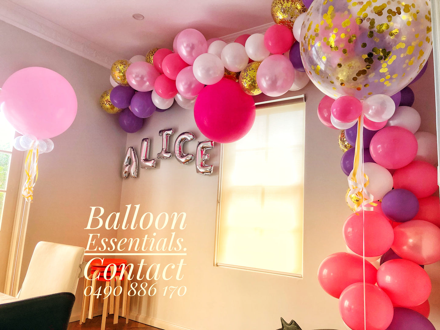 Organic Balloon Arch @ Alice 100day Celebration Killara