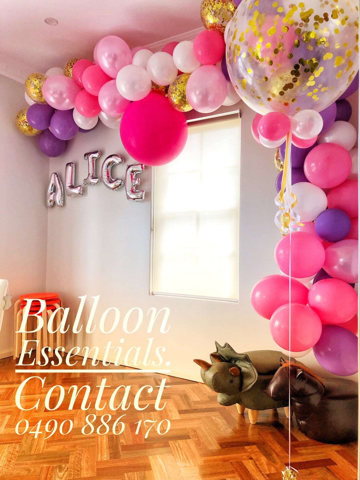 Organic Balloon Arch @ Alice 100day Celebration Killara