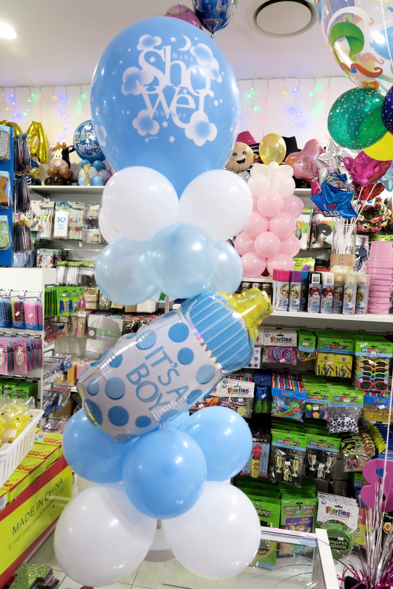 Baby Boy Baby Shower table arrangement – Balloon Essentials