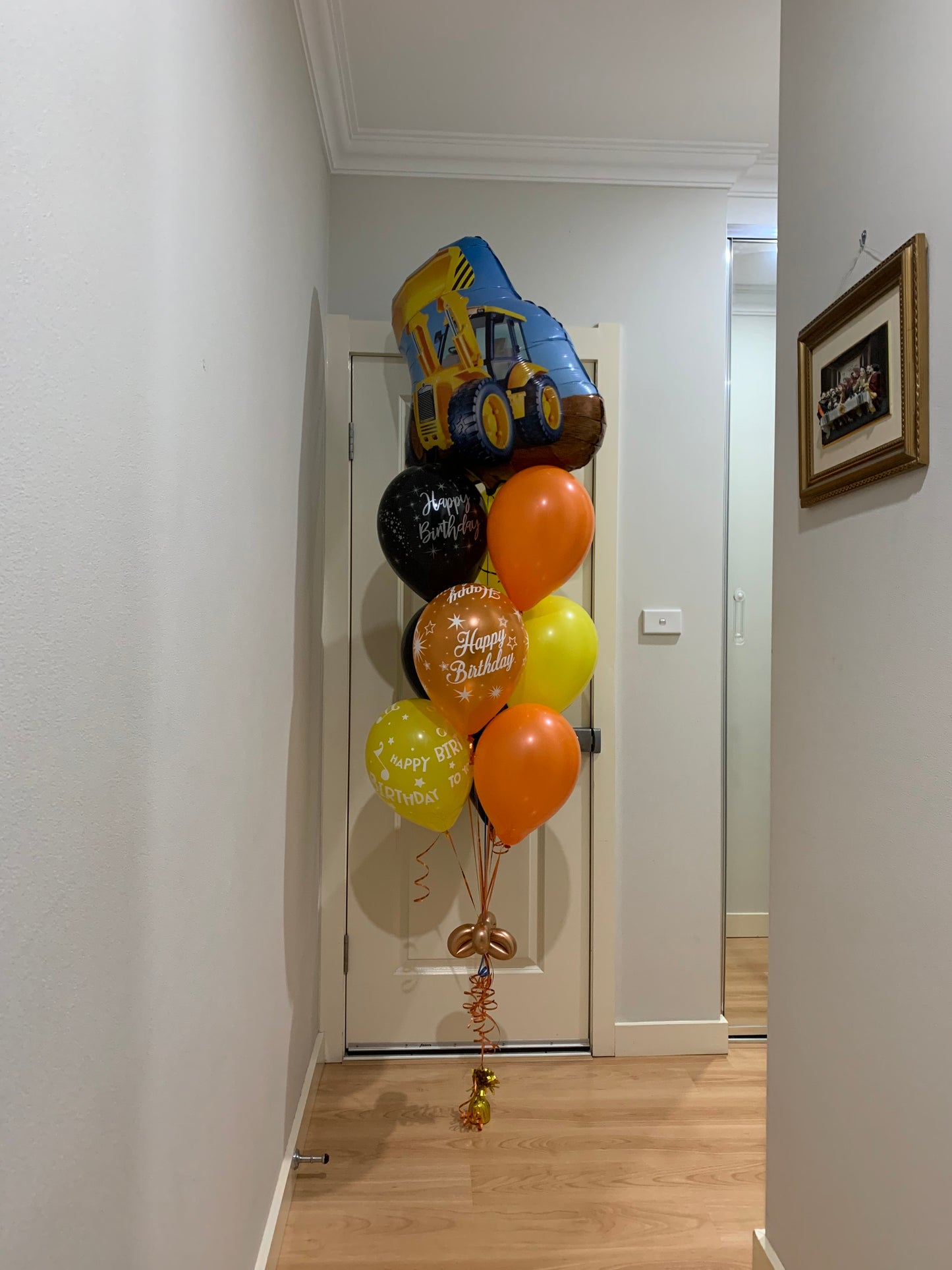 Construction Digger Foil Shape Balloon Bouquets