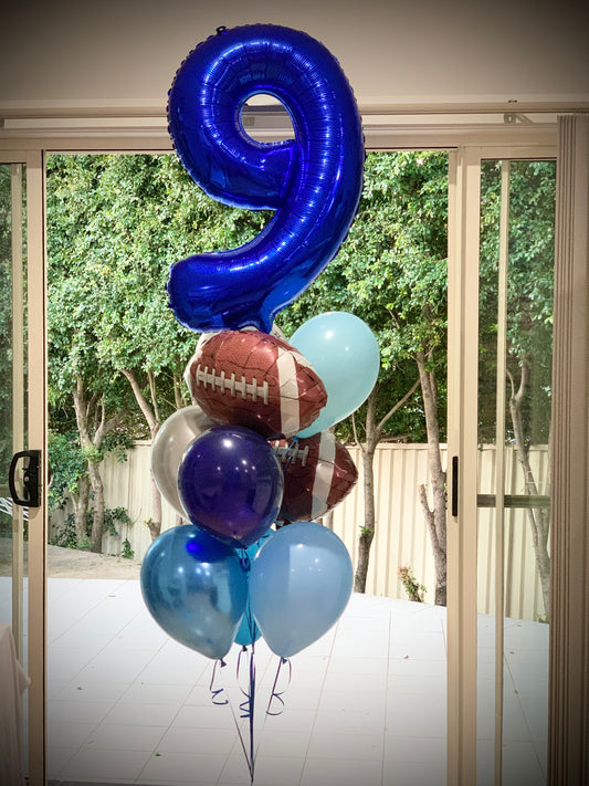 9th Foil Shape Helium Balloon Bouquets
