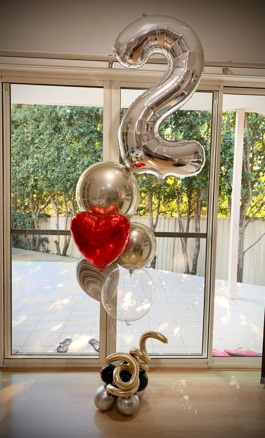 2nd Foil Shape Helium Balloon Bouquets