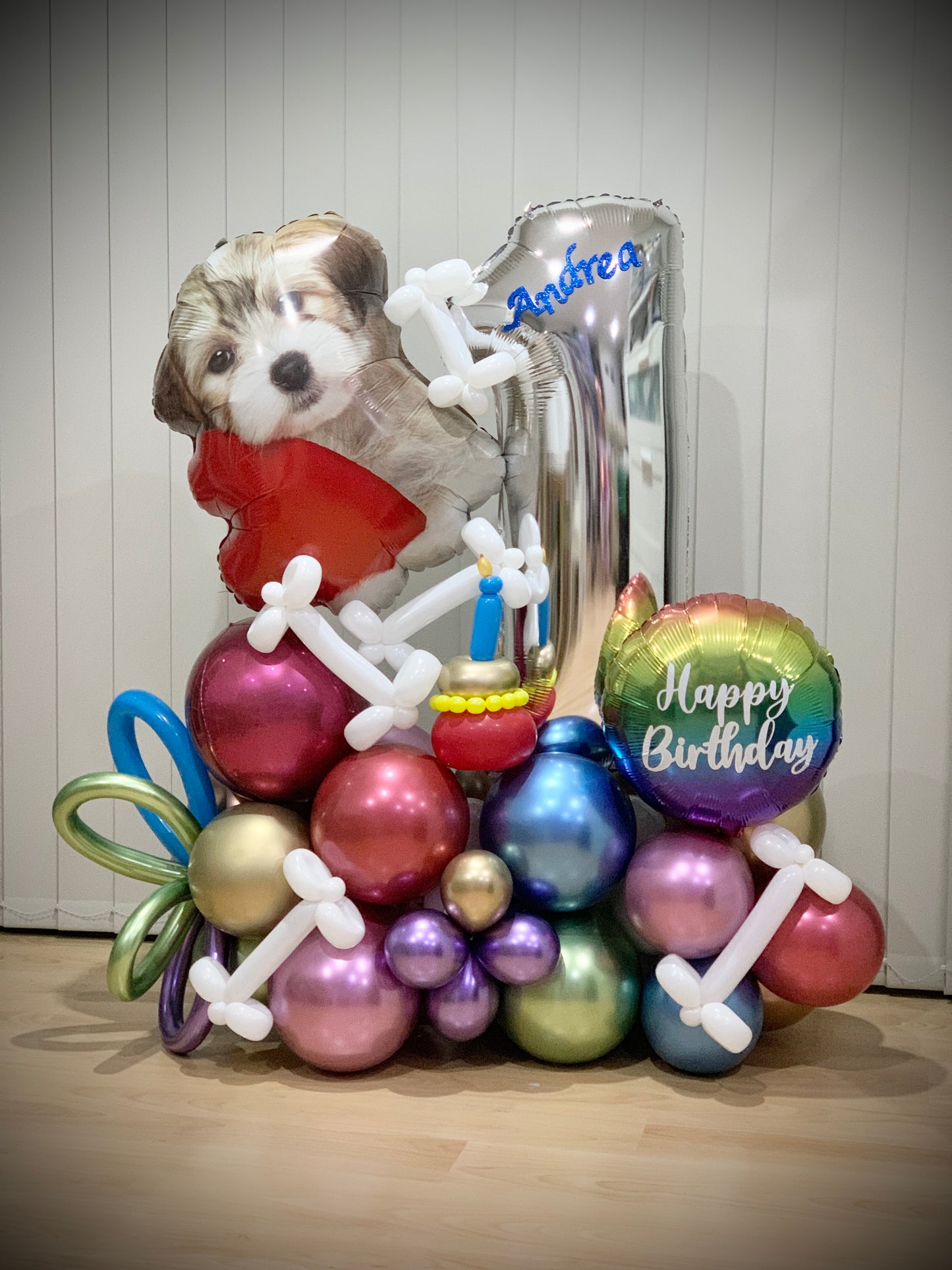 1st Puppy Pet Birthday Balloon Marquee