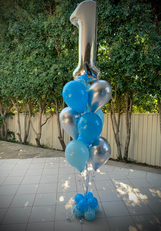 1st Foil Shape Helium Balloon Bouquets