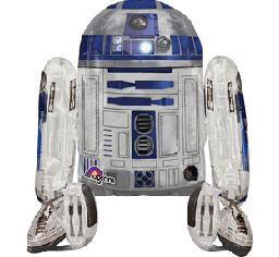 R2D2 Foil Shape and 9 Helium balloon bouquet