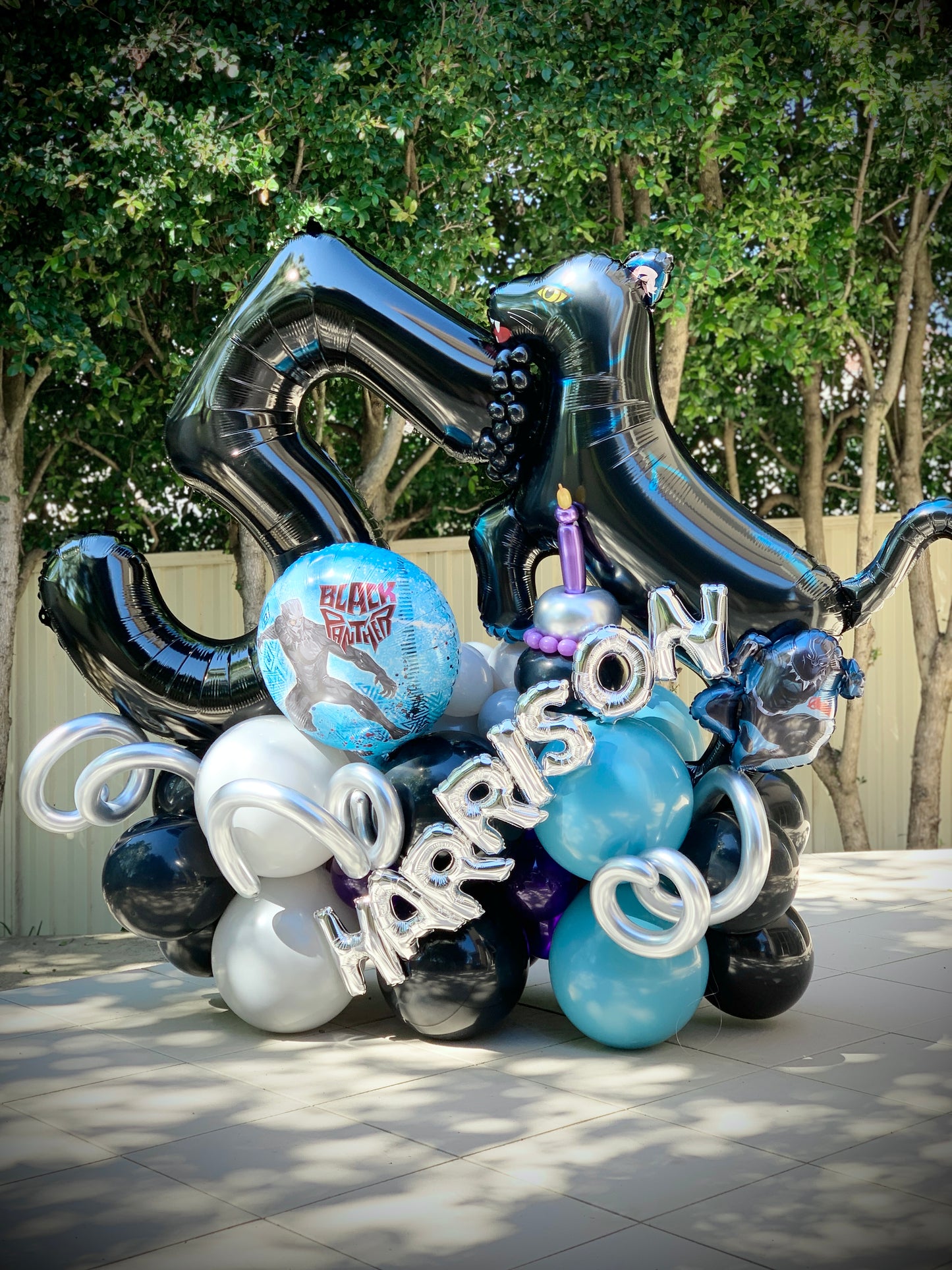 Harrison 5th Black Panther Balloons Marquee