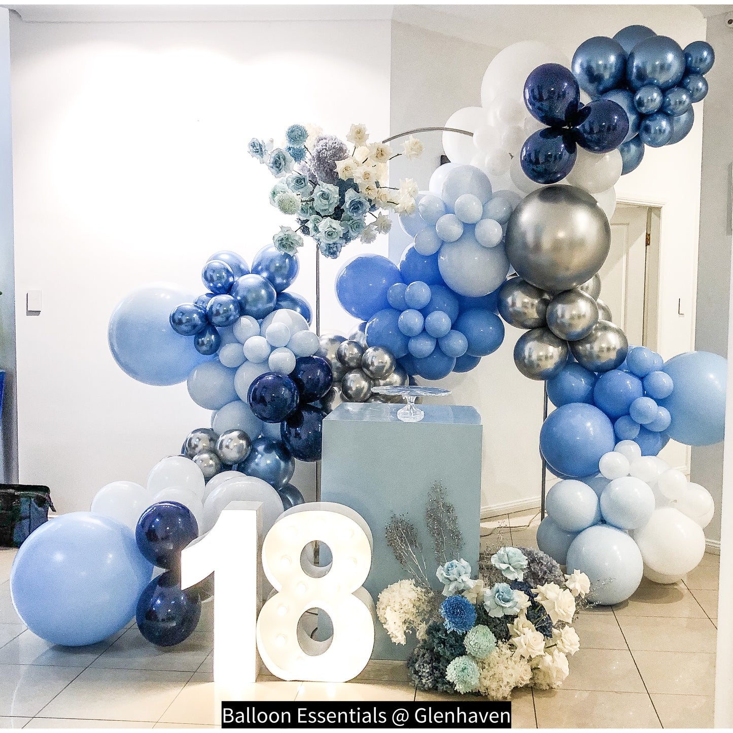 18th Birthday Organic Style Balloons Arch