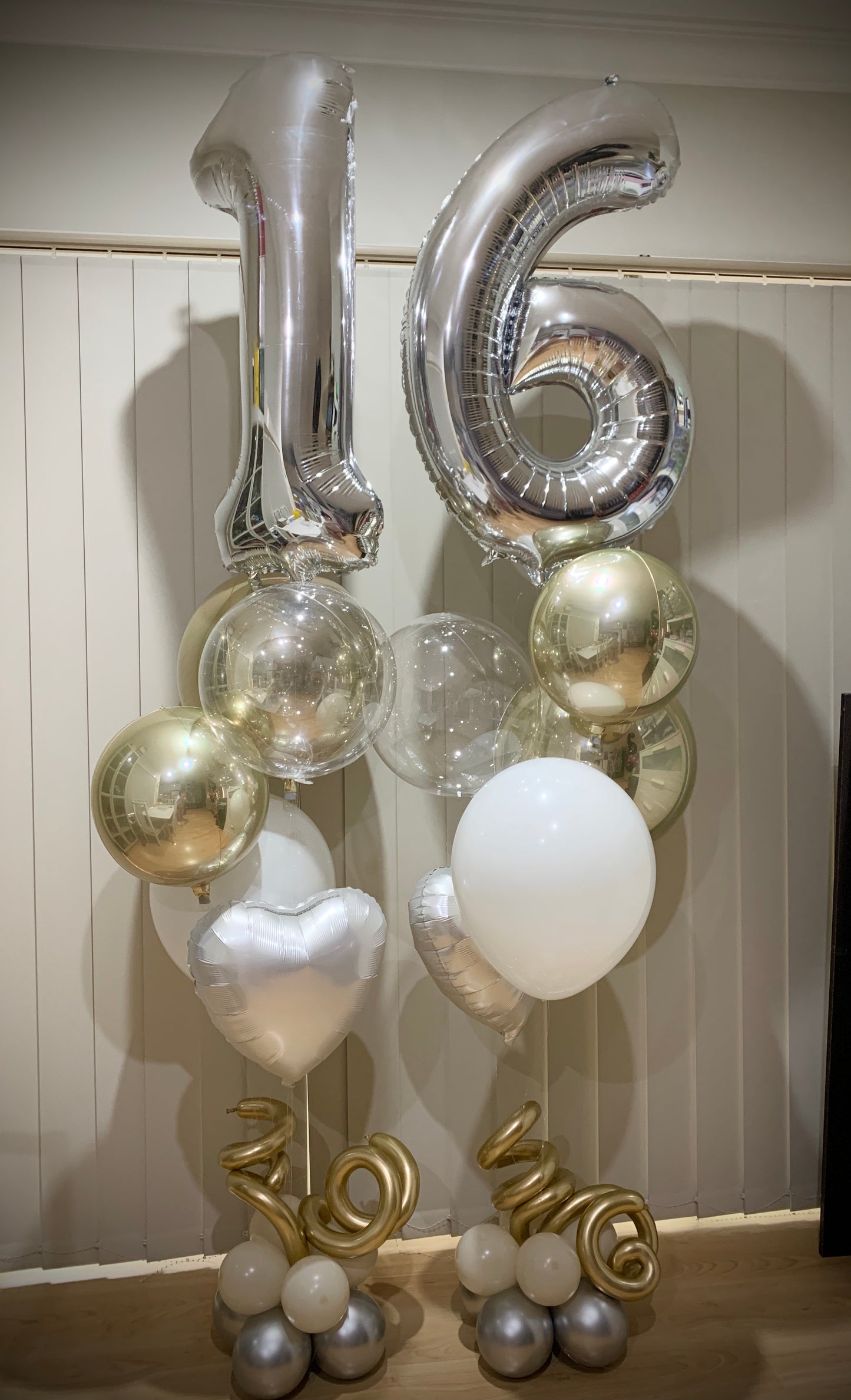 16th Foil Shape Helium Bouquets