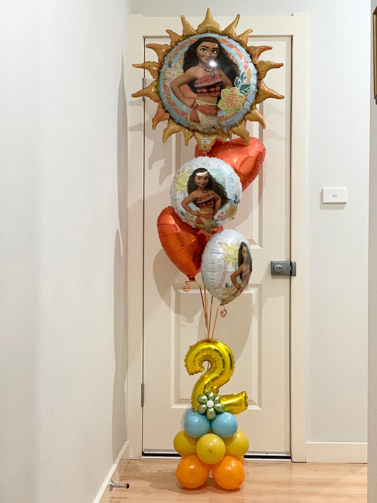 2nd Moana Birthday Helium Balloons Bouquets