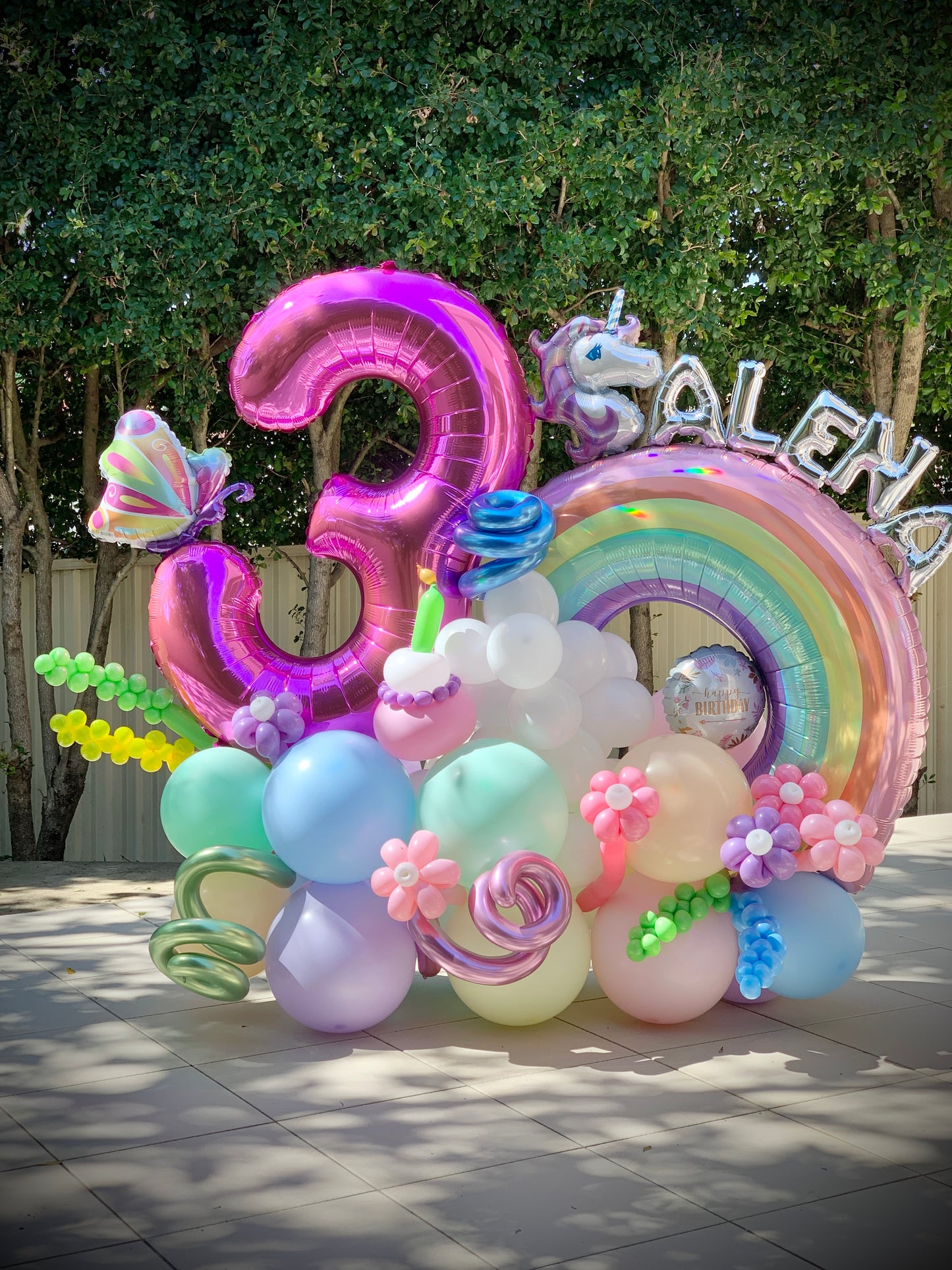 Alena’s Rainbow Birthday Balloons Marquee