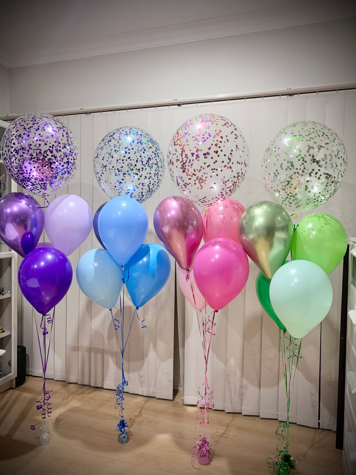 Confetti Helium Balloons Bouquets