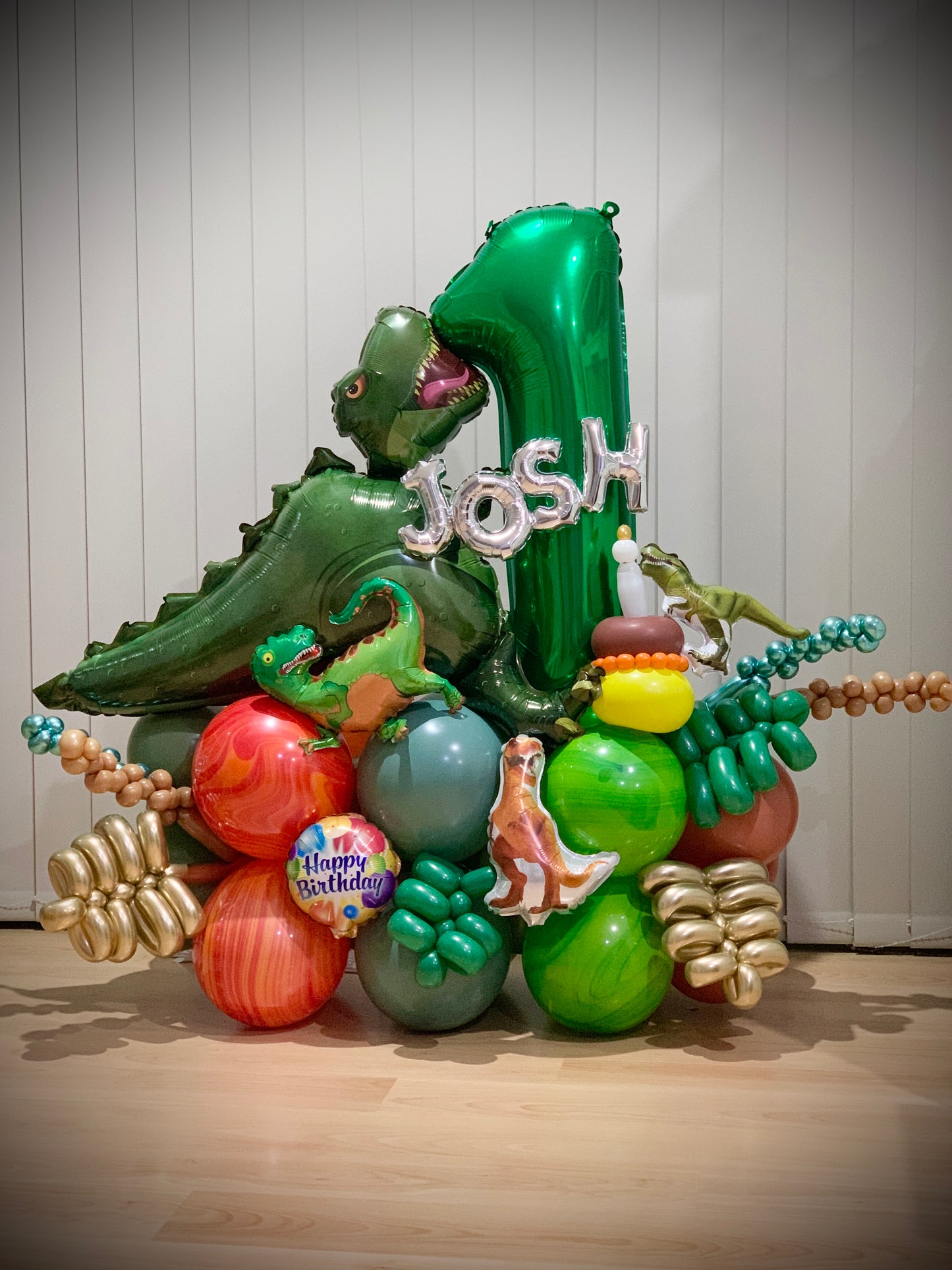 Josh 1st Dinosaur Balloons Marquee