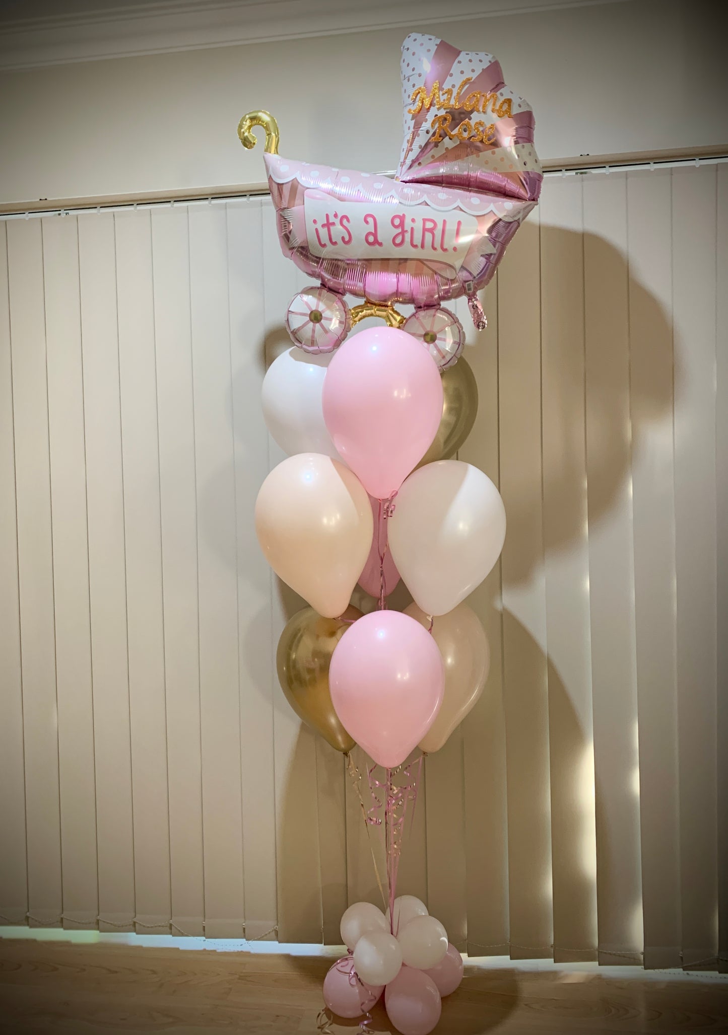 Baby Personalize Helium Balloons Bouquet