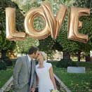 L O V E foil letter helium balloon