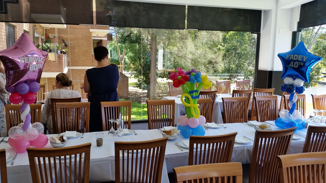 40th & 60th Birthday Table Arrangement