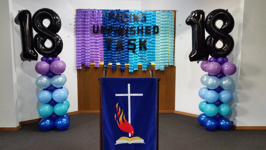 Balloon Decoration for 18th Birthday Church RECI @ Gladesville