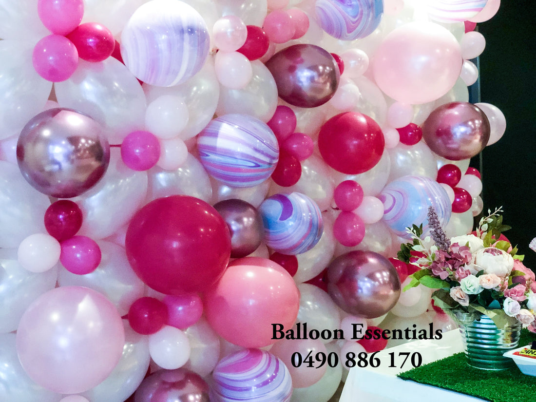 Caley 10th Birthday Party - Organic Balloon Wall