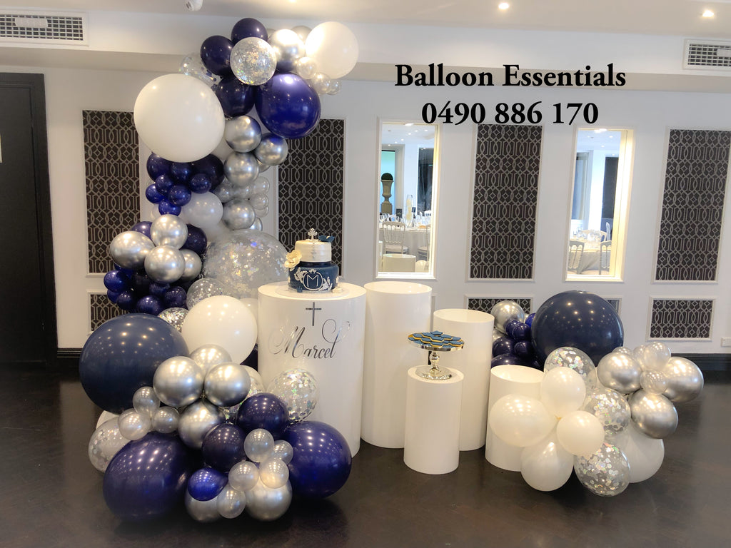 Marcel Christening Organic Arch Doltone House balloon garland