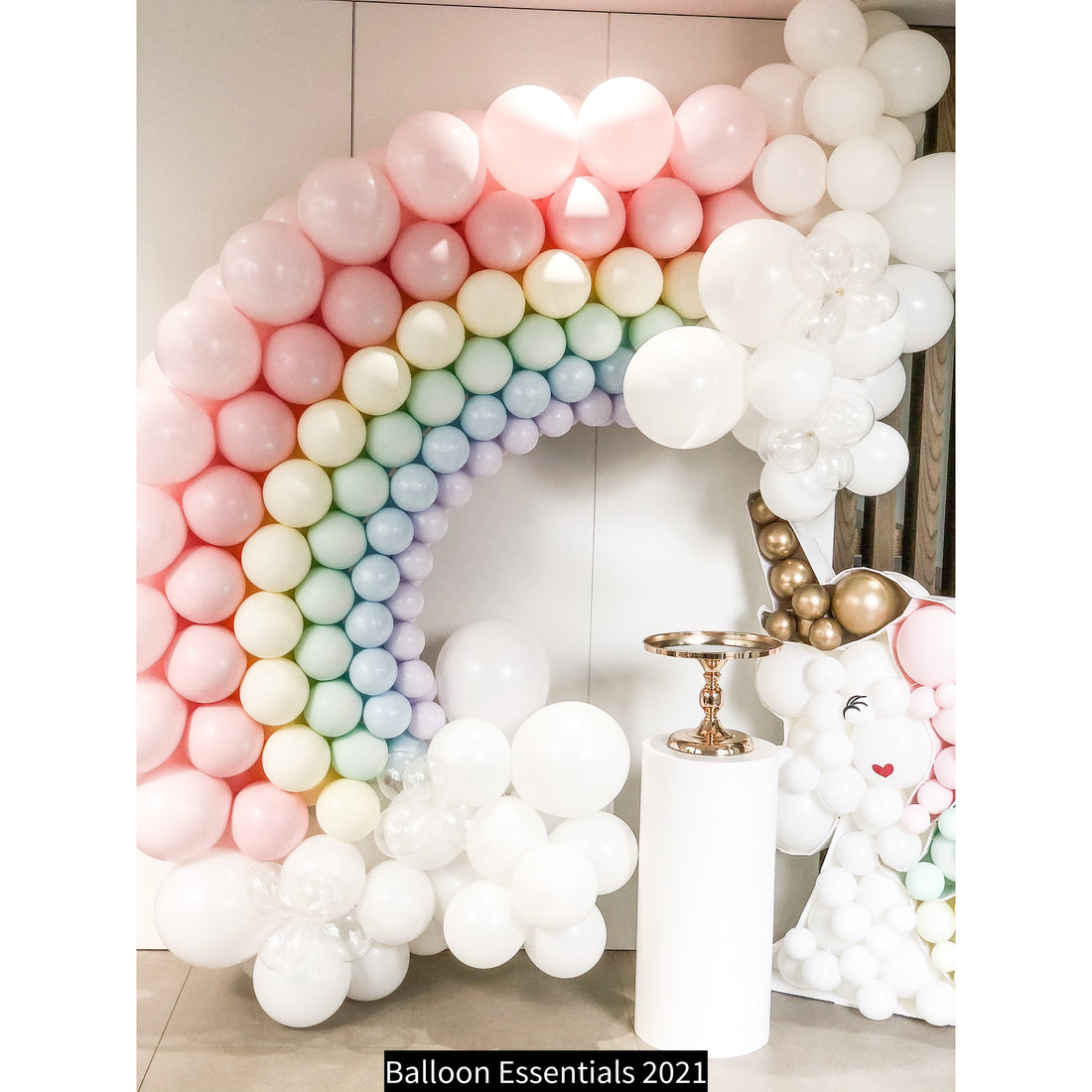Rainbow arch and Unicorn mosaic