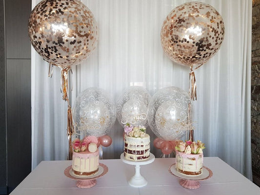 Confetti Balloon Rose Gold