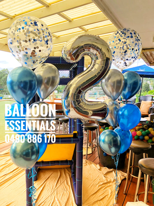 Confetti Balloon Foil Number Shape