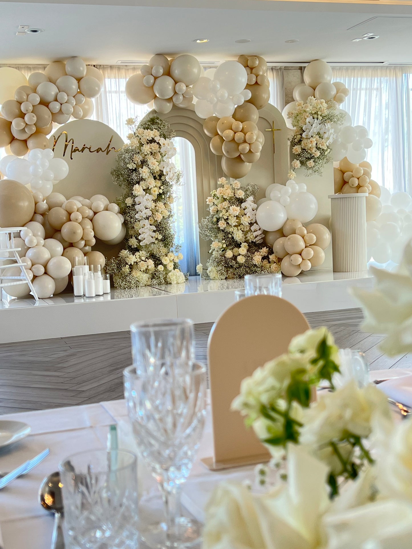 Christening Balloon Garland