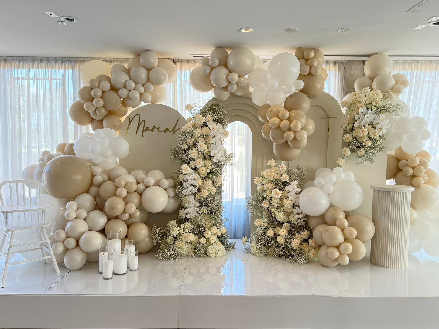 Christening Balloon Garland