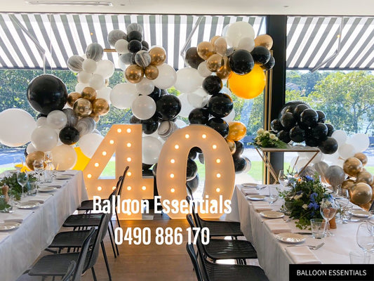 Organic  Balloons Arch - 40th Birthday @Oliveto Restaurant Rhodes