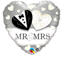 Wedding/Anniversary 18inch foil helium balloon bouquet