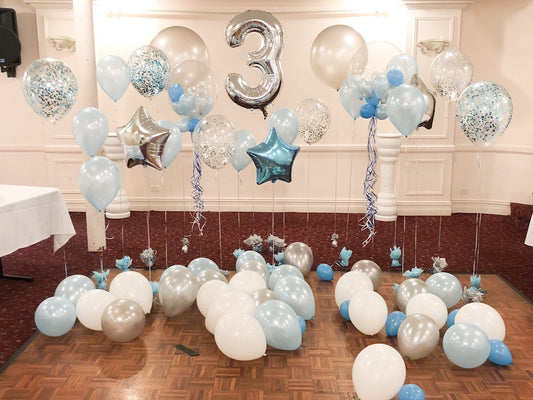 3rd Foil Shape Balloon Bouquets Set Up