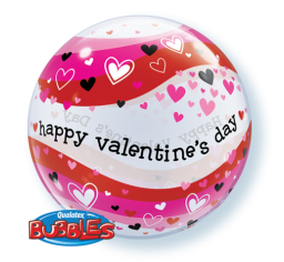 Valentine Bubble  Helium Balloon bouquet