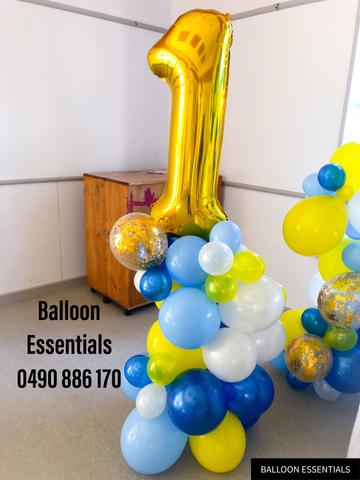 Organic  Balloons Arch - Jacob 1st Birthday Minion Theme Party @North Sydney