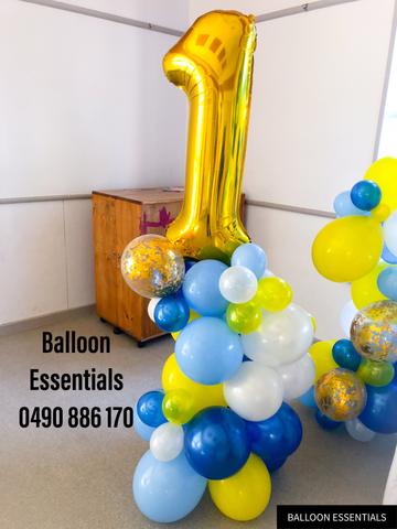 Organic  Balloons Arch - Jacob 1st Birthday Minion Theme Party @North Sydney