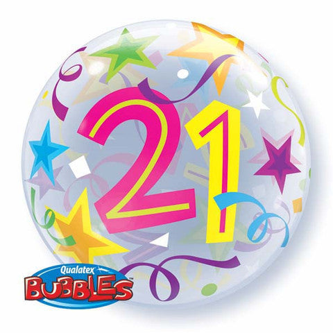 21th Birthday Bubble Balloon Bouquet