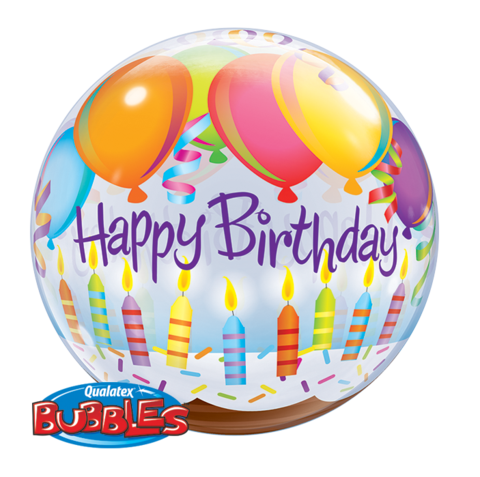 Birthday  Bubble and 9 helium  Bouquet