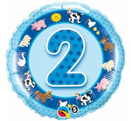 2nd Birthday foil and 9 Balloon Bouquet