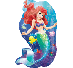 Ariel Mermaid Foil Shape helium Balloon bouquet